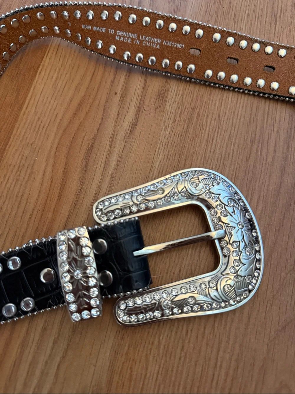 Western blazin roxx Studded Brown Leather women’s Belt - size small
